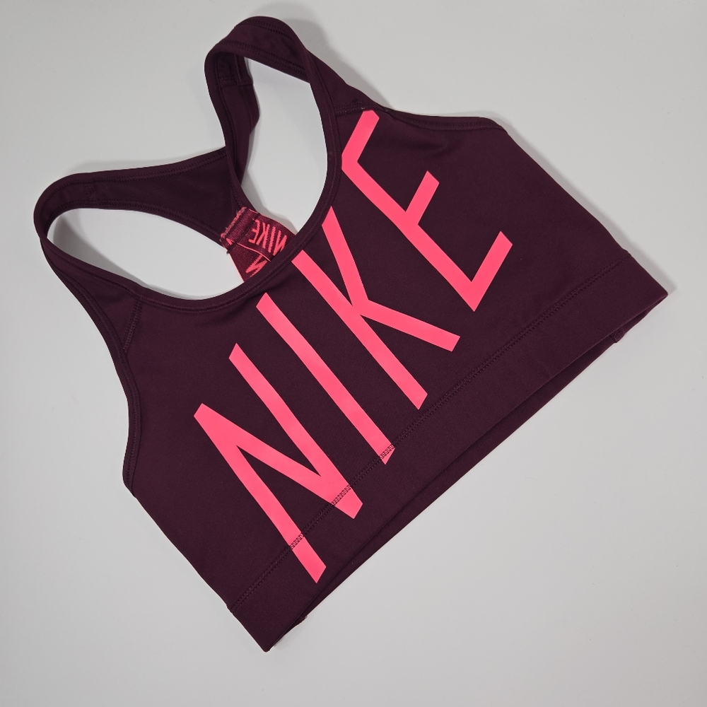 Nike Sports Bra in Burgundy and Pink